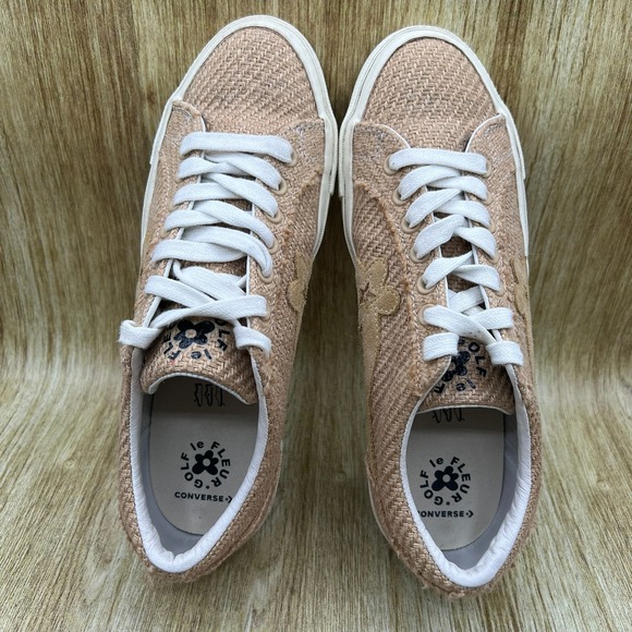 Converse Golf Le Fleur x One Star Men's Size 10.5 Burlap Shoes Sneakers 163169C - Picture 6 of 10